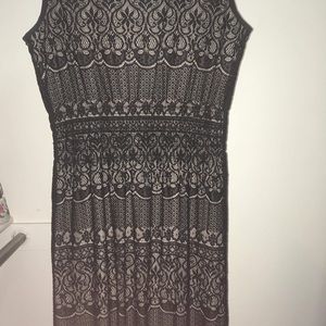 Black / Cream lace dress